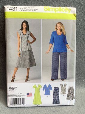 Simplicity Misses Dress Skirt Pant Sewing Pattern Size 10 12 14 16 18 1431 Uncut